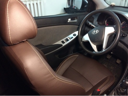 Каркасные авточехлы на Hyundai Solaris